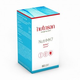 Nutrisan NutriMK7 (Vitamina K2, D3, Omega 3) 60 Capsule Beneficii Vitamina K2: este benefica in ameliorarea bolilor de inima, in