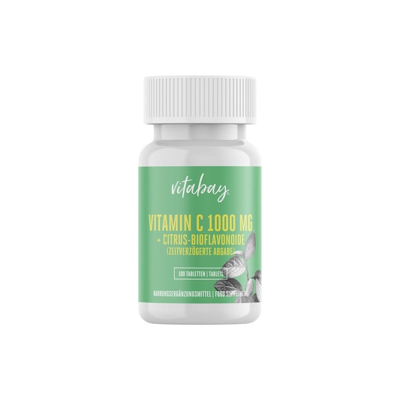 Vitabay Vitamina C 1000 mg + Bioflavonoide 100 Tablete, eliberare in timp Beneficii si proprietati ale Vitaminei C 1000mg: absor