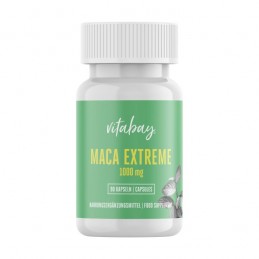 Vitabay Maca - 1000 mg doza mare - din extract de radacina de Maca - 90 capsule Beneficii Maca: ajuta organismul sa gestioneze s